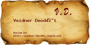 Veidner Deodát névjegykártya
